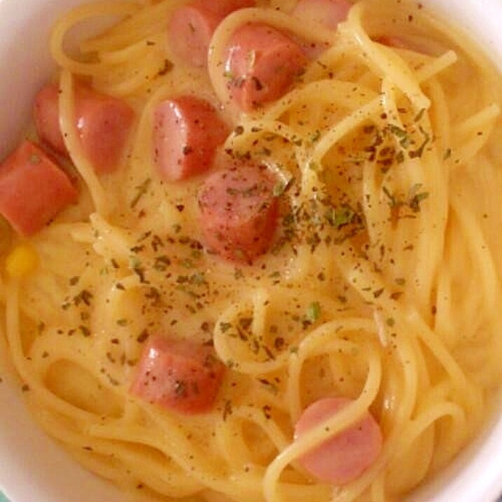 コーンスープリメイク パスタ レシピ 作り方 By Loyal38 楽天レシピ